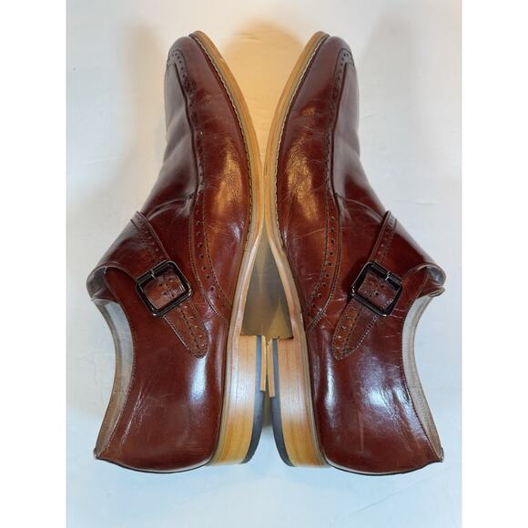 Size 11 Giovanni Amato Brown Leather Monk Strap Dress Shoes main image 7